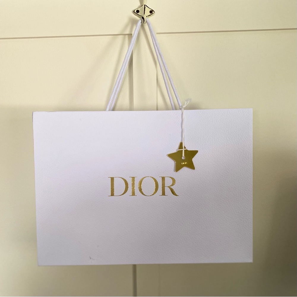 DIOR 16x11x5 Gift Bag with Tissue, Ribbon & Bag Charm